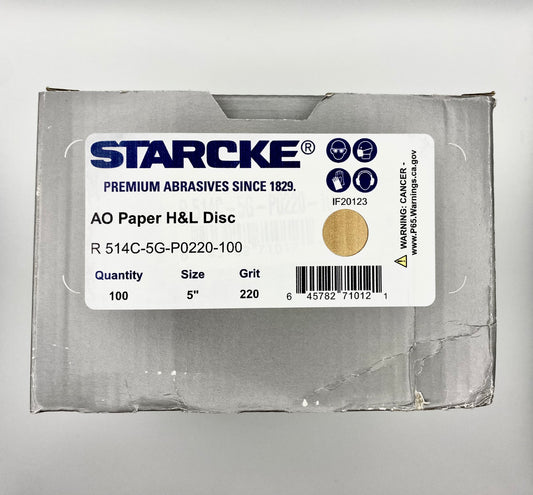 Starcke 5 Inch Premium Solid AO Paper H&L Discs (Box of 100)