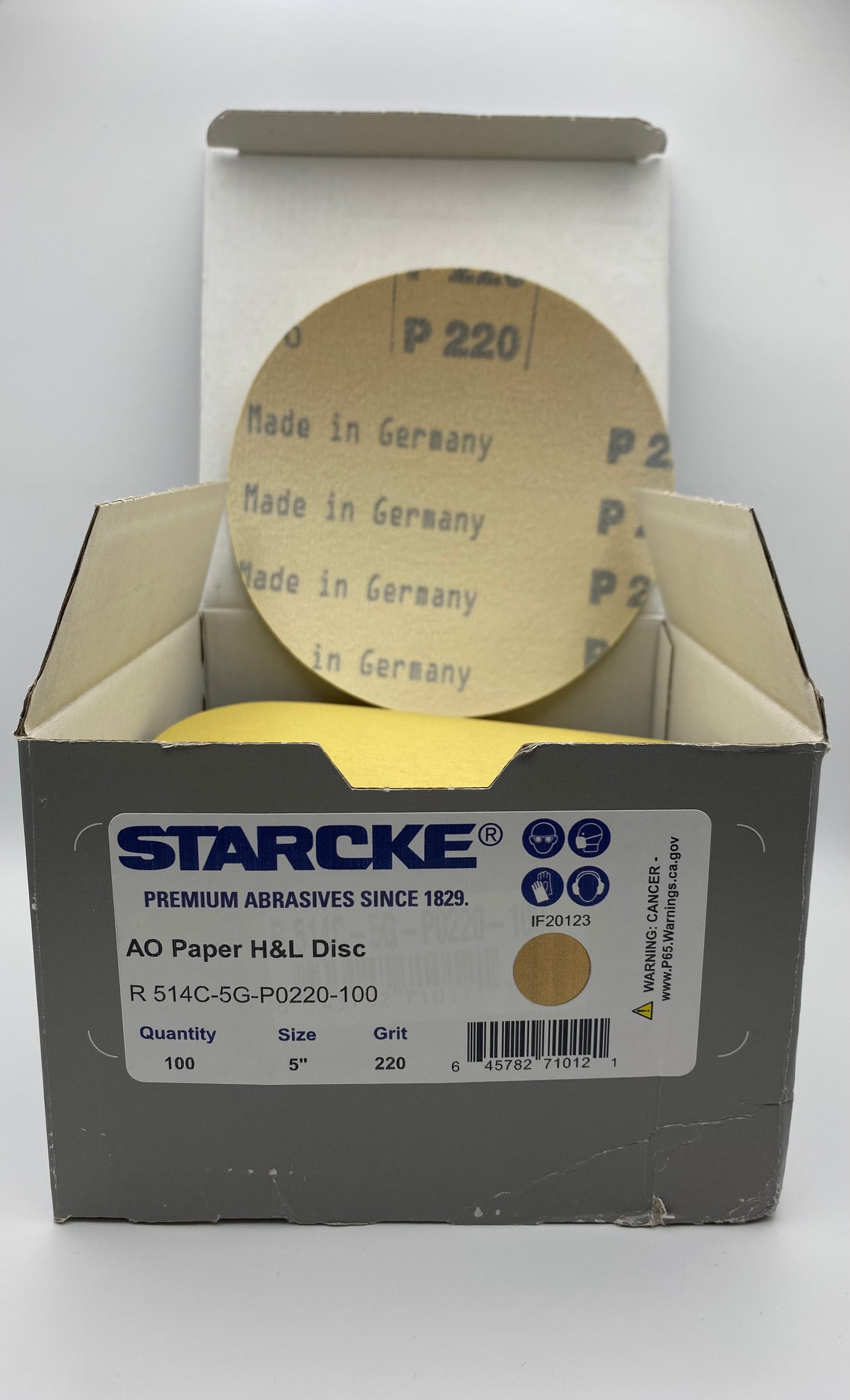 Starcke 5 Inch Premium Solid AO Paper H&L Discs (Box of 100)