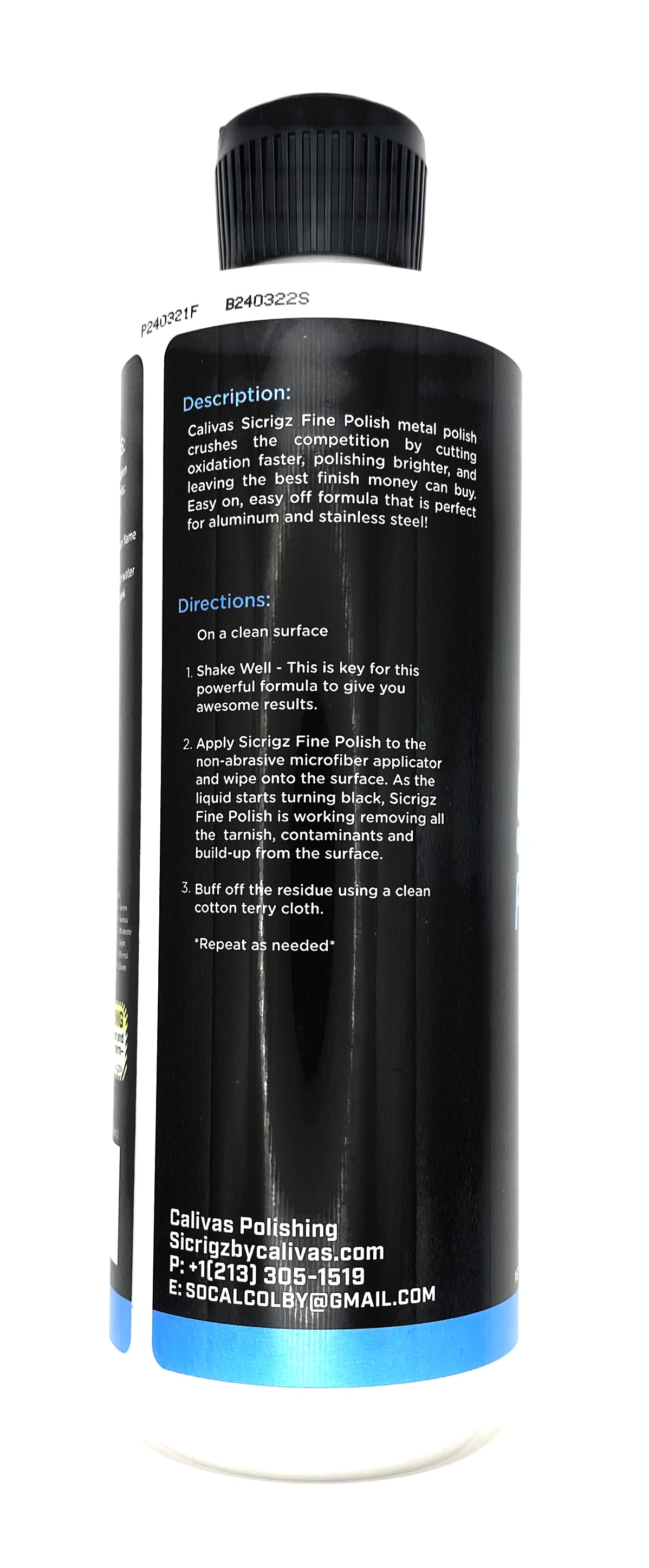 Sicrigz FINE Metal Polish by Caliva's Polishing